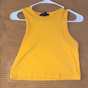 Mustard yellow crop top